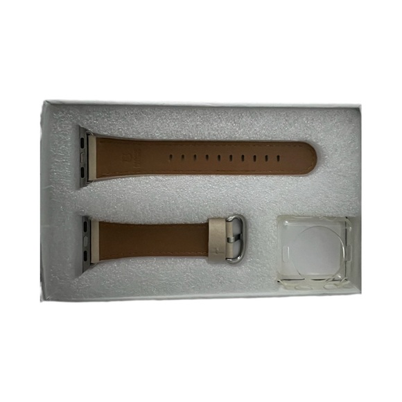 NWT Apple Watch 38mm ivory and brown leather band set. NIB. - Picture 4 of 4